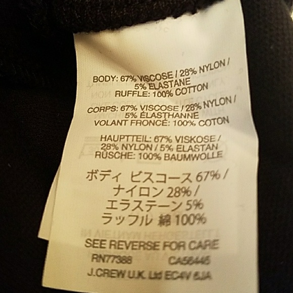 NWT- J.Crew Black Peplum top velvet trim at bottom Large - Picture 6 of 8